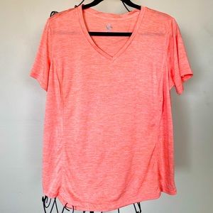 RBX V-Neck Workout T-Shirt in Bright Orange